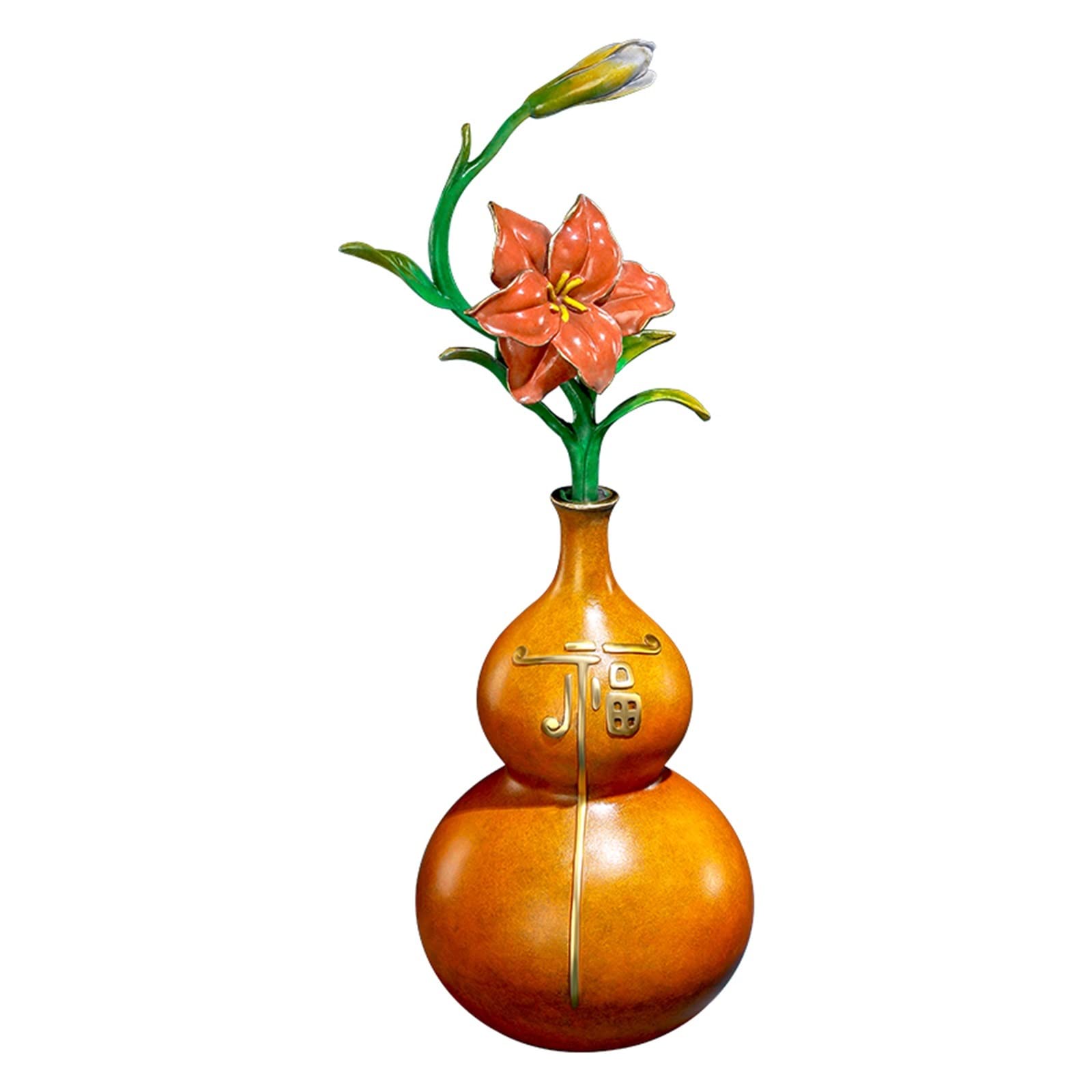 hongchenke34 Copper statue Color Copper Gourd Entrance Ornaments Living Room Lucky Crafts Office Decoration Artwork