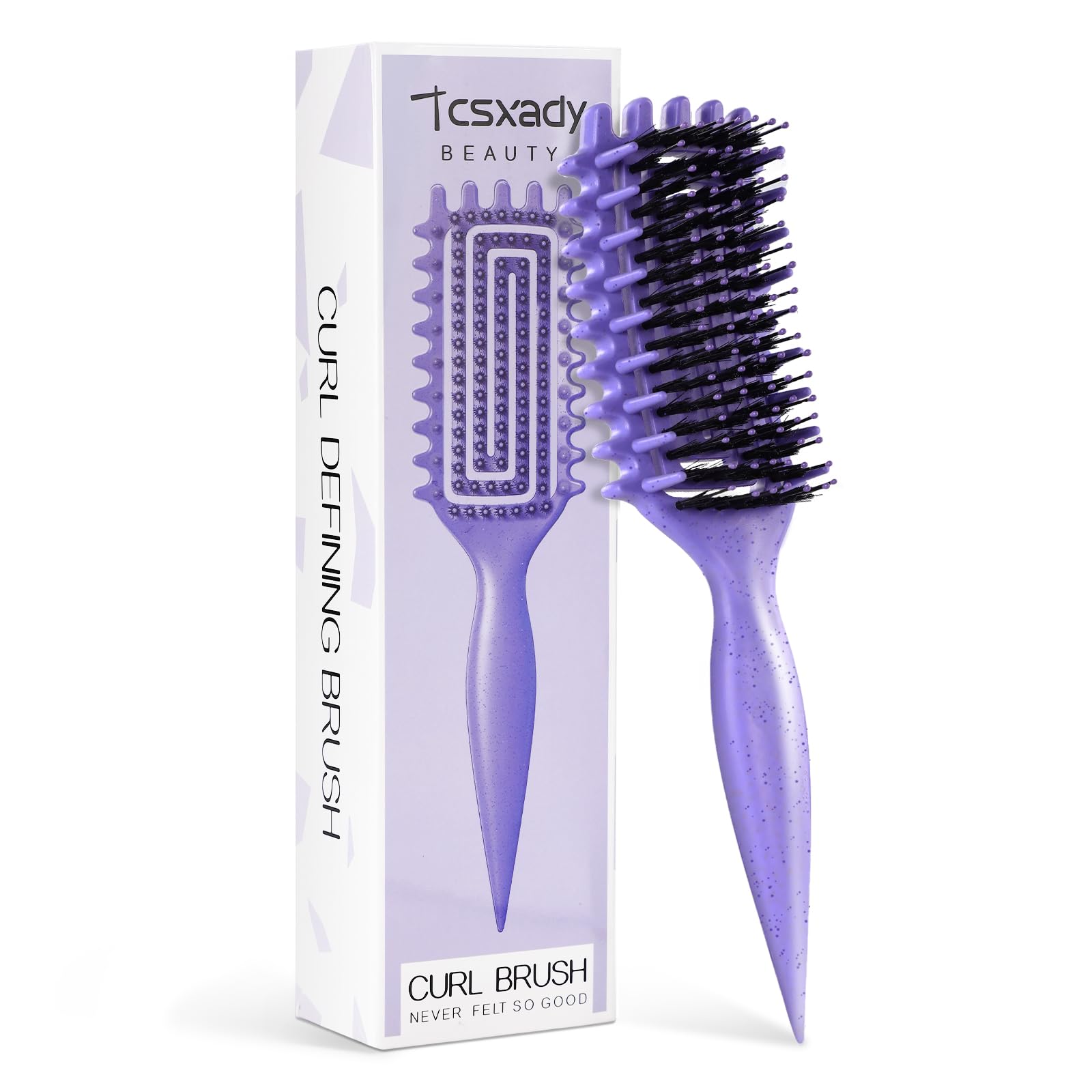 Curly Hair Brush Curl Defining Brush for Effortlessly Defined Curls Waves Vented Hair Brush for Wet Dry Hair
