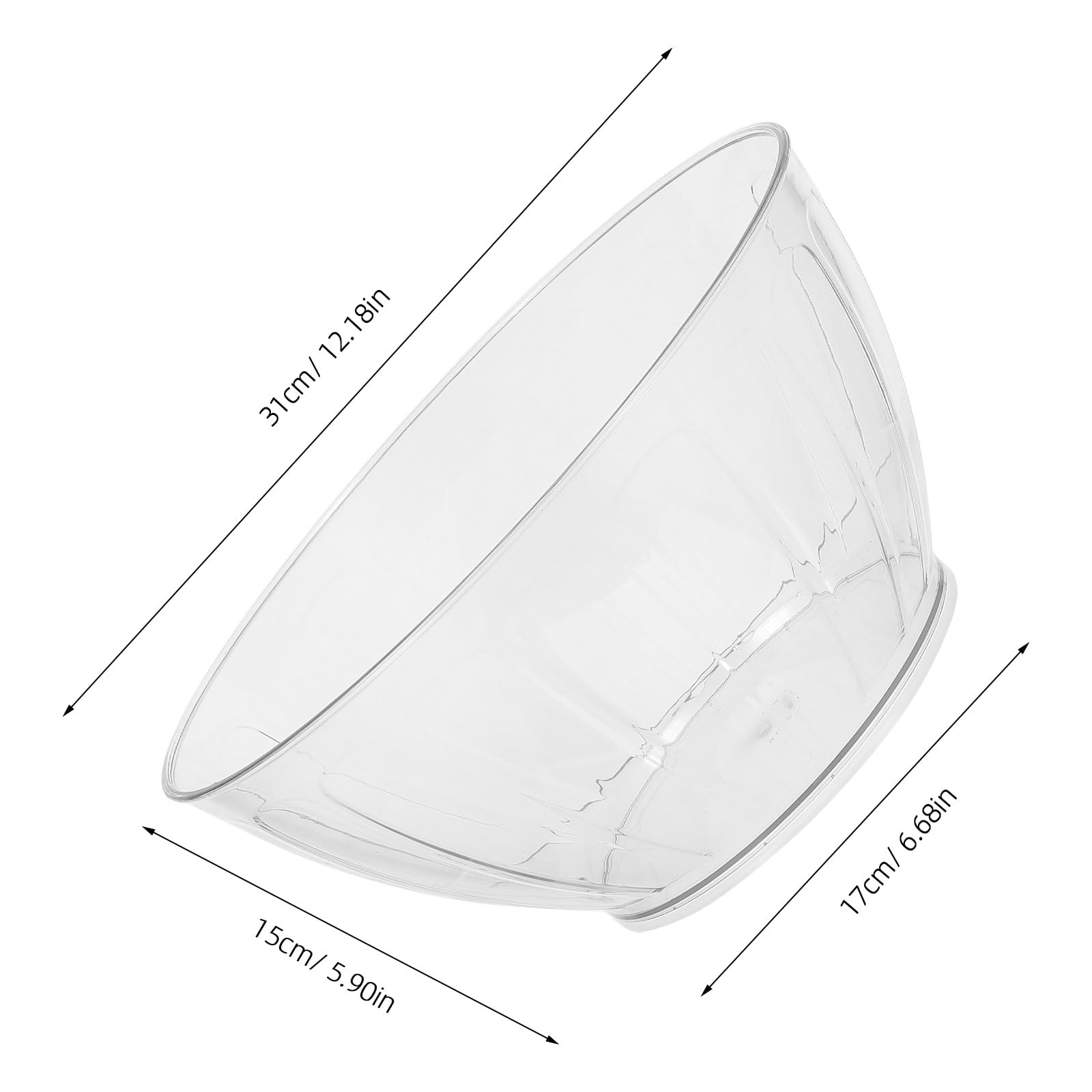 Große Bowle aus Kunststoff: 31 cm (12,2 Zoll) – Servierschale für Cocktails, Sangria und Limonade – Transparente Getränkeauslage mit offenem Deckel – Partyschale für Feiertage, Buffets,