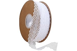 White Lace Trim Ribbon: Timeless Elegance for Adornments, Crafts, and More