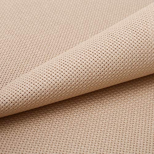 Image of Aida Cloth 14 Count Cross Stitch Fabric,19x28inch (14CT, Tan)