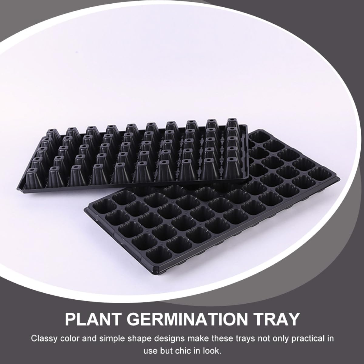 MAGICLULU 6 Bandejas de Germinación de Plantas de PVC Múltiples Ranuras para Vivero, Cultivo Interior y Trasplante, Ideales para Flores Pequeñas y Cactus