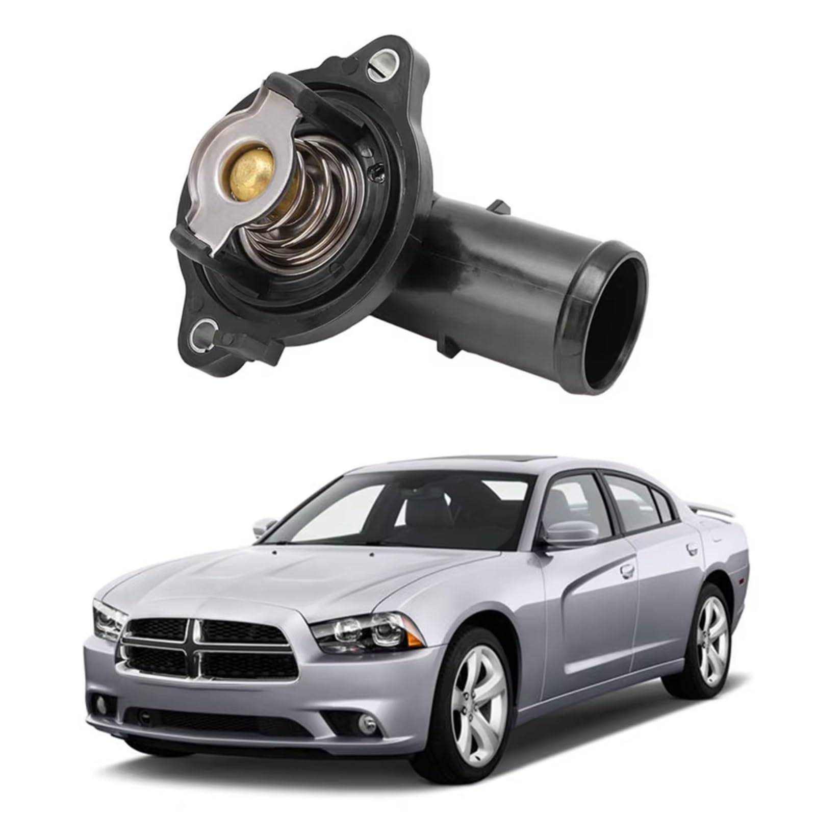 Termostato Liquido Raffreddamento Motore Ricambi Auto 5184977AE 05184977AE Compatibile Con Chrysler Per 300 2011 2012 2013 2014 2015 2016 2017 2018 Alloggiamento Termostato