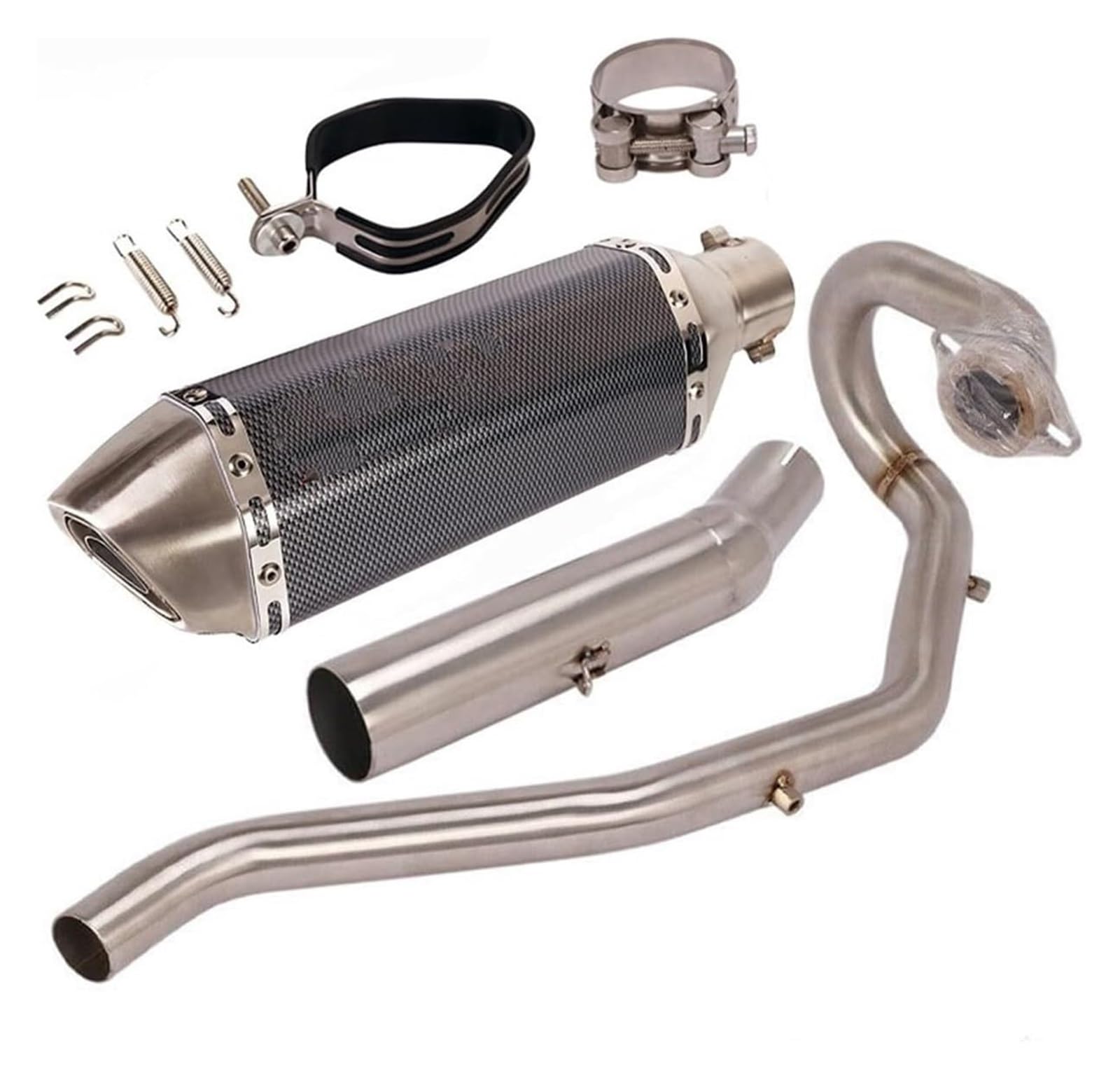 per Yamaha XG250 per Tricker Tutti Gli Anni Moto Scarico Completo Sistema Terminali Anteriore Intermedio Tubo Slip-On 51 Mm Silenziatori Escape Silenziatore Scarico Tubo(3)