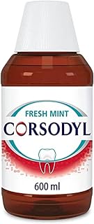 Corsodyl Mouthwash Gum Disease Bleeding Gum Treatment Mouthwash, Fresh Mint, 600 millilitre