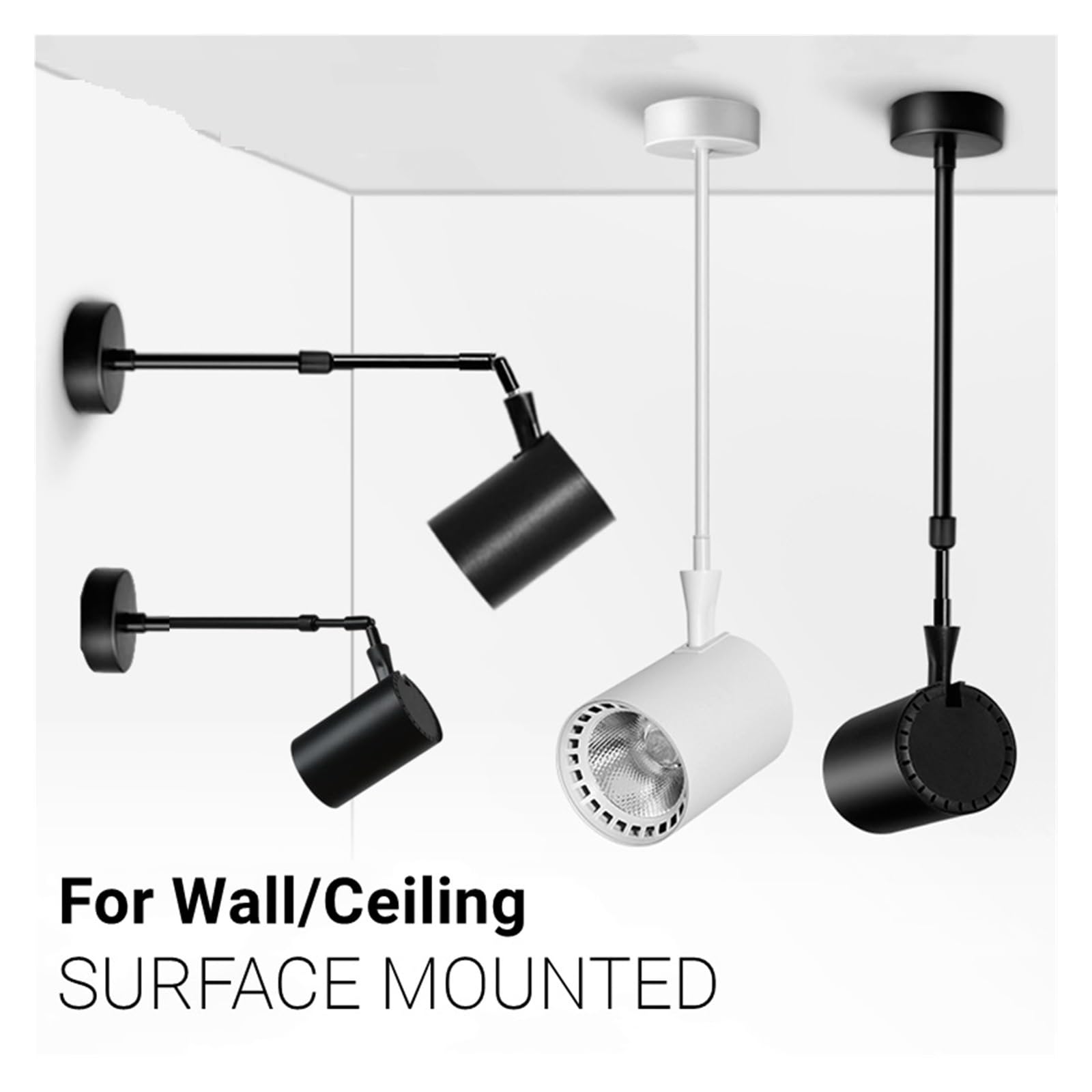 Luces de imagen Lámpara de pared COB industrial moderna, candelabro de imagen LED de brazo largo telescópico for sala de estar, dormitorio, galería de fotos, decoración de pared, iluminación puntual (