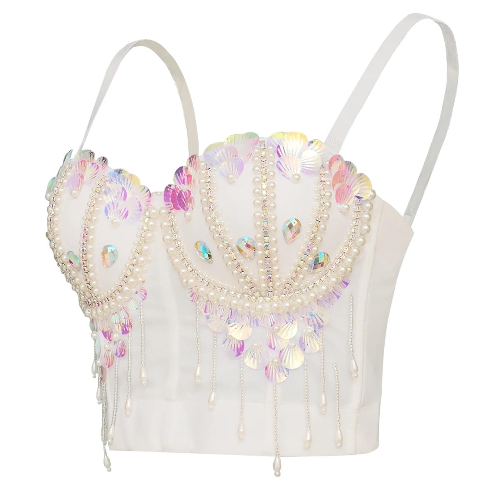 Bustino da donna con paillettes e strass
