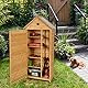 RELAX4LIFE Gerätehaus Garten, Gartenhaus aus Holz, Gartenschrank mit Satteldach, Geräteschrank wetterfest, Geräteschuppen mit Ablagen, Werkzeugschrank für den außenbereich, 177 x 80 x 45 cm