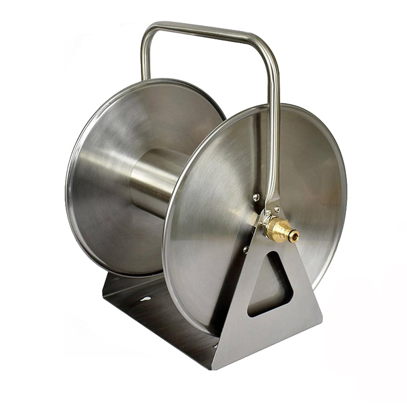 An der Wand/am Boden montierter Wasserschlauchaufroller aus Metall, Gartenschlauchaufroller aus Edelstahl, tragbarer Gartenschlauchaufroller, robuster Wasserschlauchhalter und Aufbewahrungsm