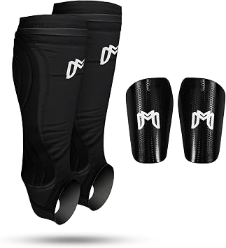 MediCaptain Soccer Shin Guard Sleeves with Padded Protection, Leg Guard for Adult, Teen and Youth Soccer Players, Compression Leg Sleeve for Soccer, with Shin Guards, Shin Defender
