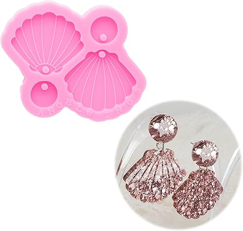 Angel Wings Moldes de resina superbrillantes, moldes de silicona para aretes de bricolaje, llaveros, fabricación de joyas, color rosa