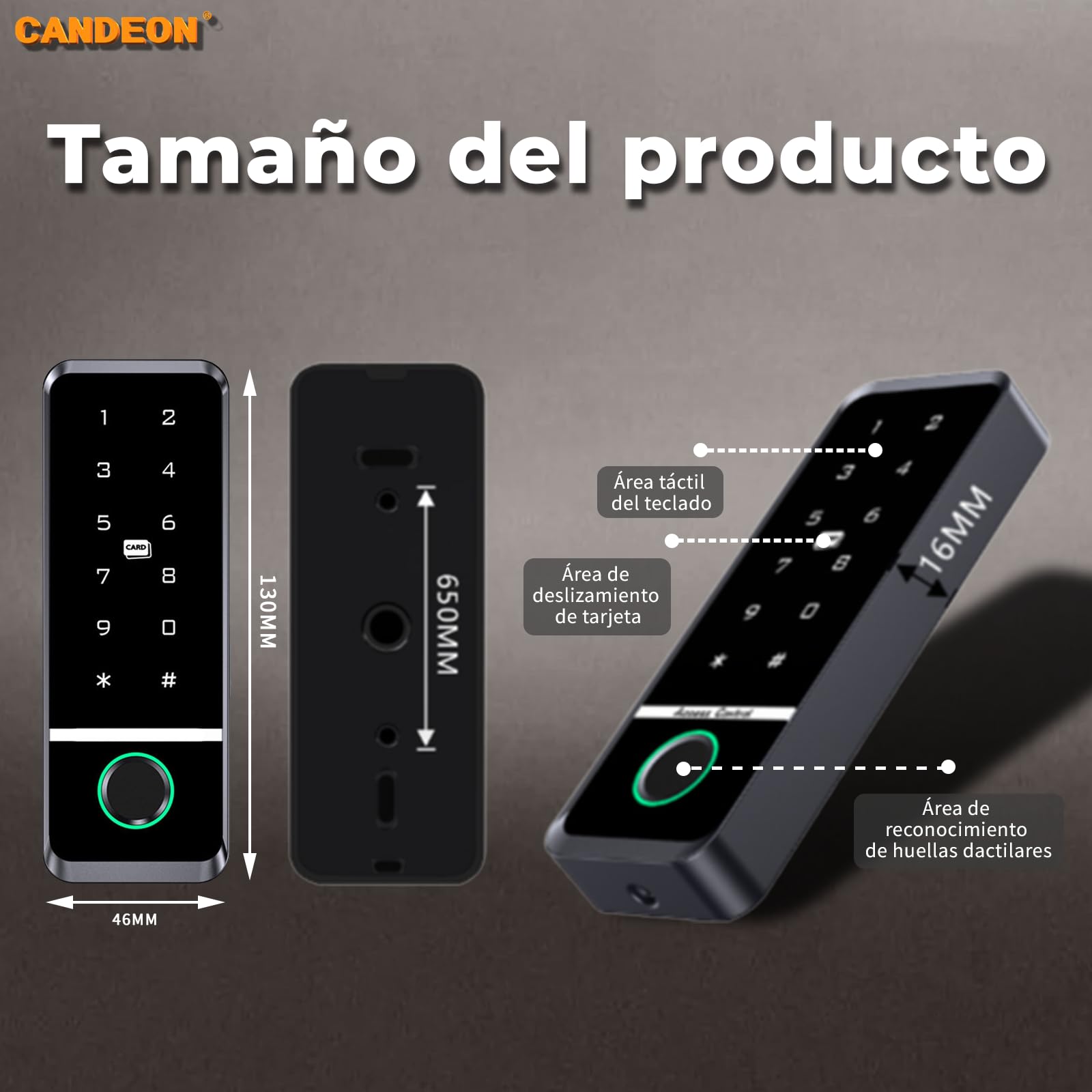 Teclado De Control De Acceso WiFi, Sistema De Control De Acceso A Puerta Aplicación De Teléfono Móvil Control Remoto Bloqueo De Teclado De Puerta Teclado con Contraseña De Huella Digital para Entrada
