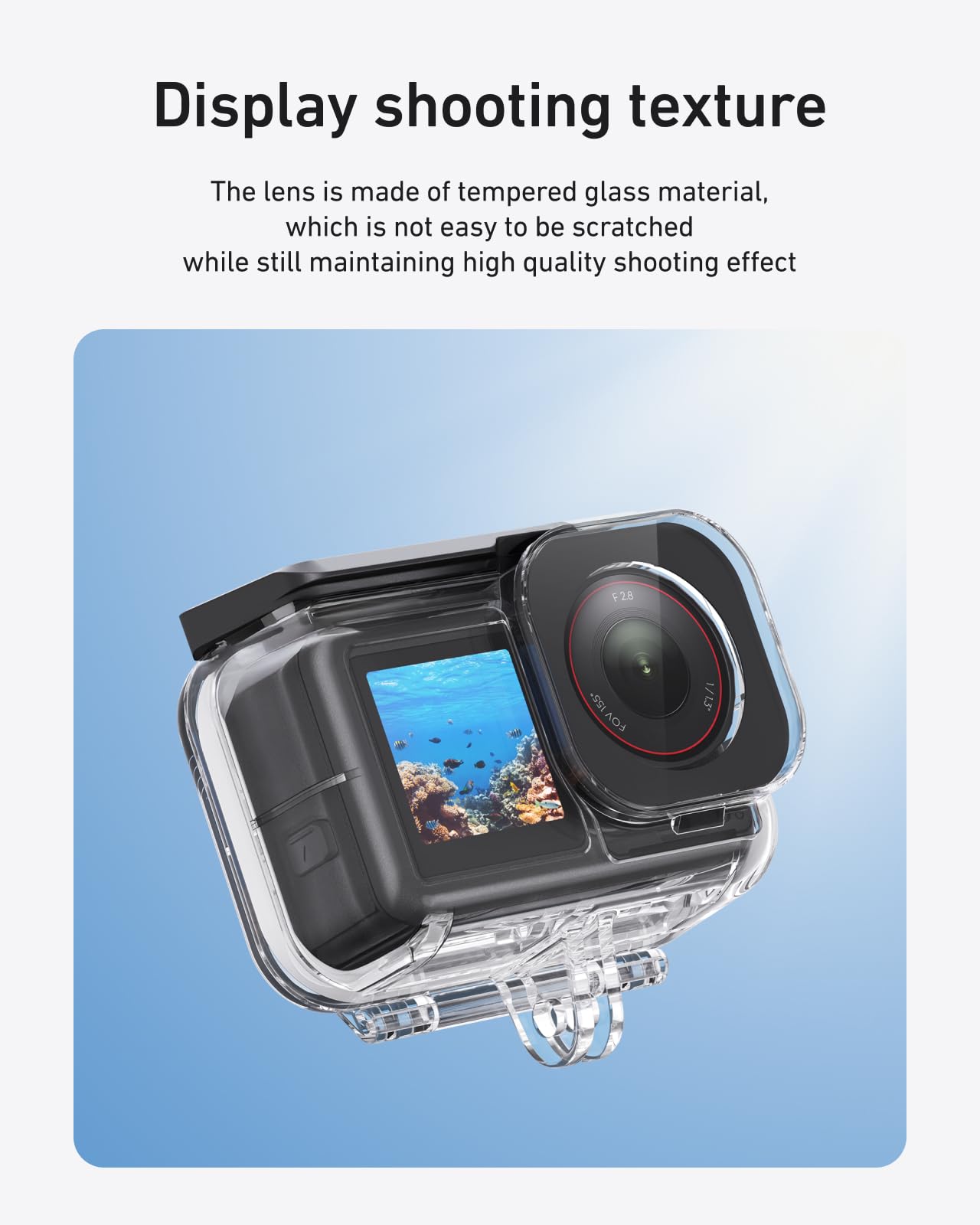TELESIN Ensemble de coque étanche pour DJI Action 5/4/3, boîtier étanche avec bâton à selfie flottant et support de changement rapide, adapté à la plongée jusqu'à 45M pour la plongée avec tuba et la