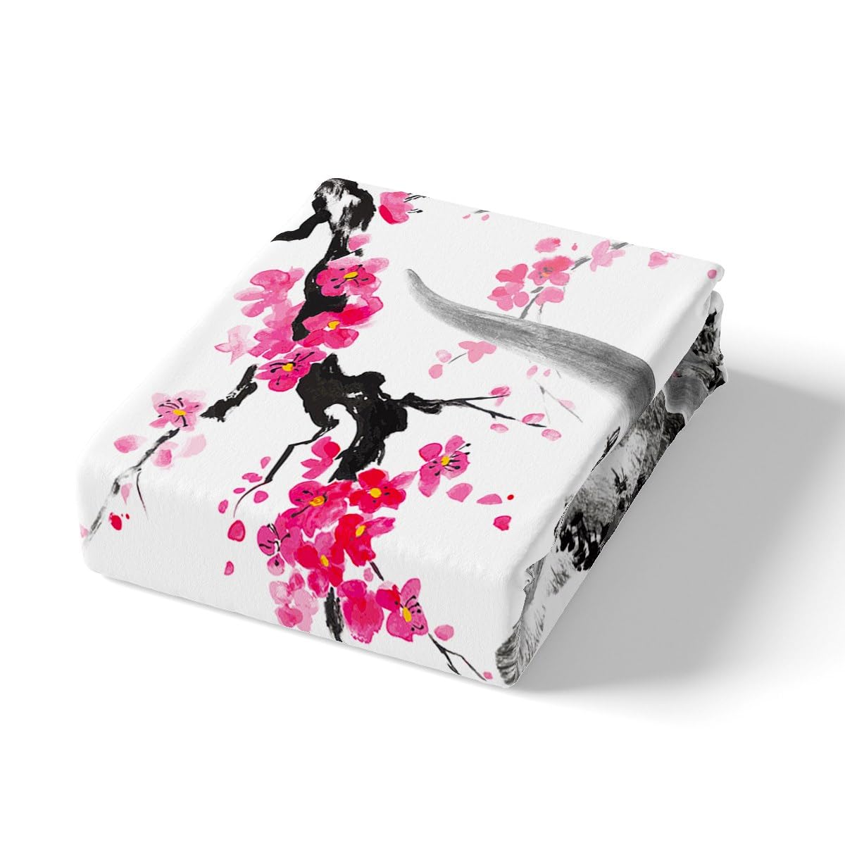 Loussiesd Highland Cow Comforter Cover Cute Red Floral Cattle Bedding Set Kids Girls Women Men Cherry Blossom Duvet Cover Western Bull Cow Print Bedspread Exotic Wild West Animal Single - Image 4
