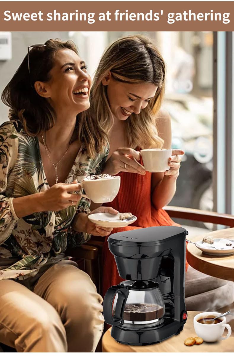 Cafetera automática de 6 Tazas, con Molinillo Integrado, no Necesita cápsulas, Color Negro y Acero Inoxidable.