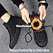 ZPLMIDE Men's Winter Anti-Slip Waterproof Shoes, Fashion Sneaker Boots Orthopedic Ankle Boots Booties Warm Fur Boots Walking Shoes (Black,7.5)