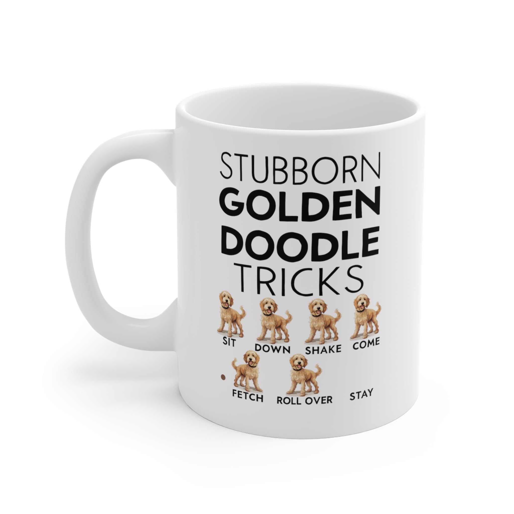 Goldendoodle Funny Peeking Mug