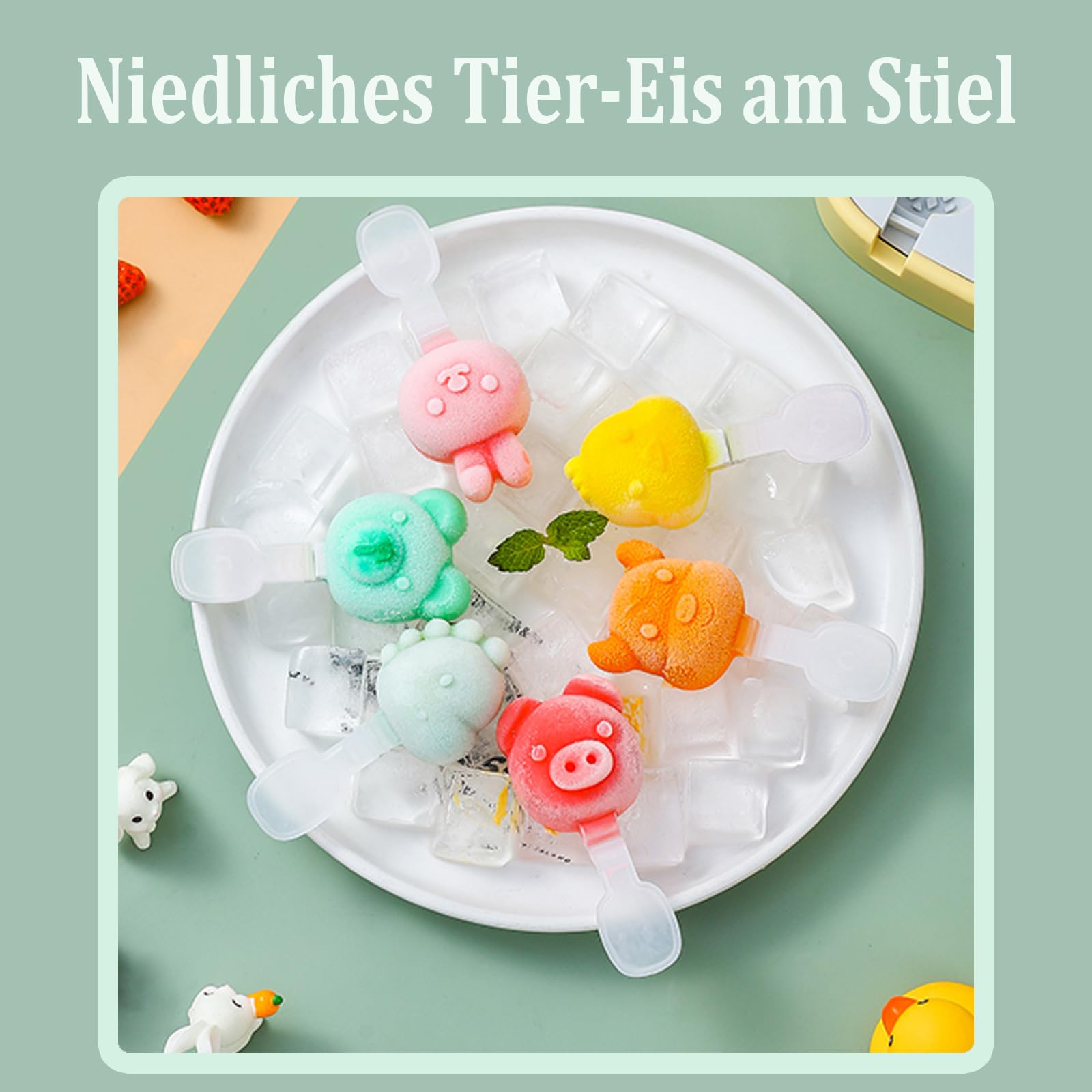 2 Silikon Eisformen - Dinosaurier & Raketen Für DIY Wassereis