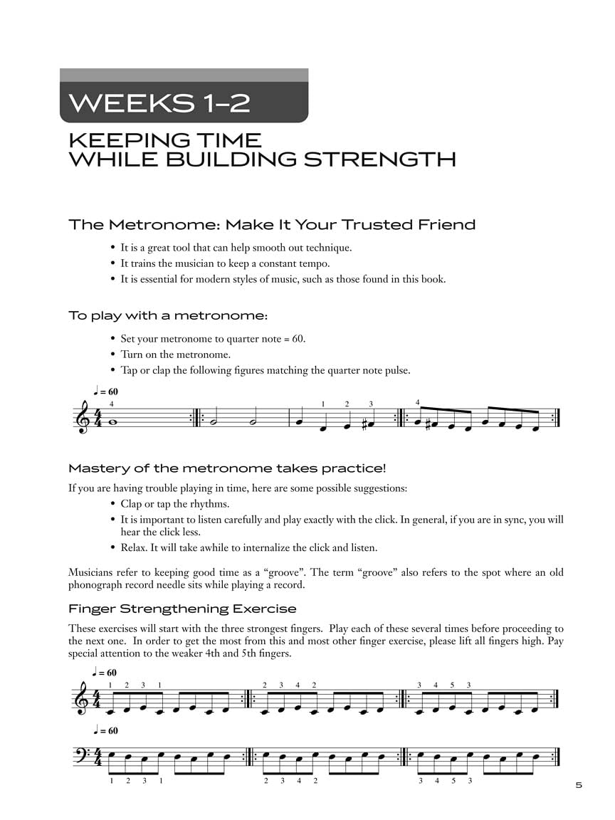 Piano aerobics piano +cd: A Multi-Style, 40-Week Workout Program for Building Real-World Technique