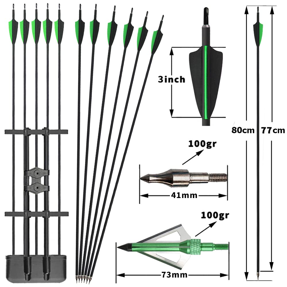 Set Arco Compound Archi 30-70lbs regolabile Tiro con l'arco Arco da tiro Arco da caccia Arco da tiro Kit Archi Compound per Adulti Principianti Professionale per Destrorso (Nero - Set 2)