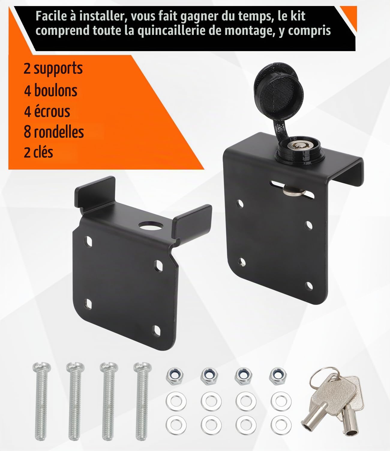 pour GPS Garmin Zumo XT / XT2 avec Le kit de Support de Verrouillage GPS Original Garmin – Matériel de Montage de sécurité antivol – Aluminium Noir