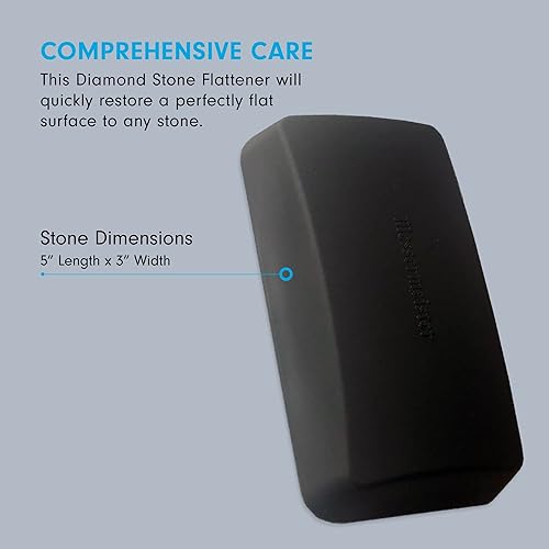Miniatura 3 de Messermeister Aplanador de piedra de diamante – Restaura la superficie plana a cualquier piedra – Abrasivo de diamante perforado sin obstrucciones –
