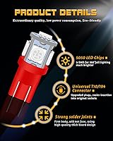 Vista 4 de UNXMRFF Paquete de 20, Mezcla de 4 Colores, Bombilla LED 194, Bombilla 2825 con Chipset 5050, Bombillas LED 175 T10 168 W5W 194 de Reemplazo