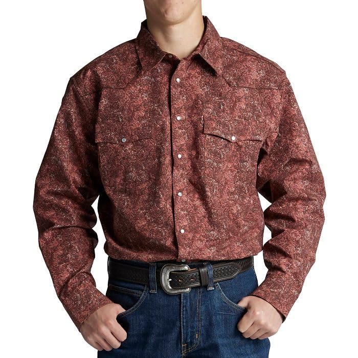 Justin HJ-1508 HJ Sons Two Pocket Shirt - Men's Western-Style Long Sleeve, Snap Closure, Wrinkle-Free2