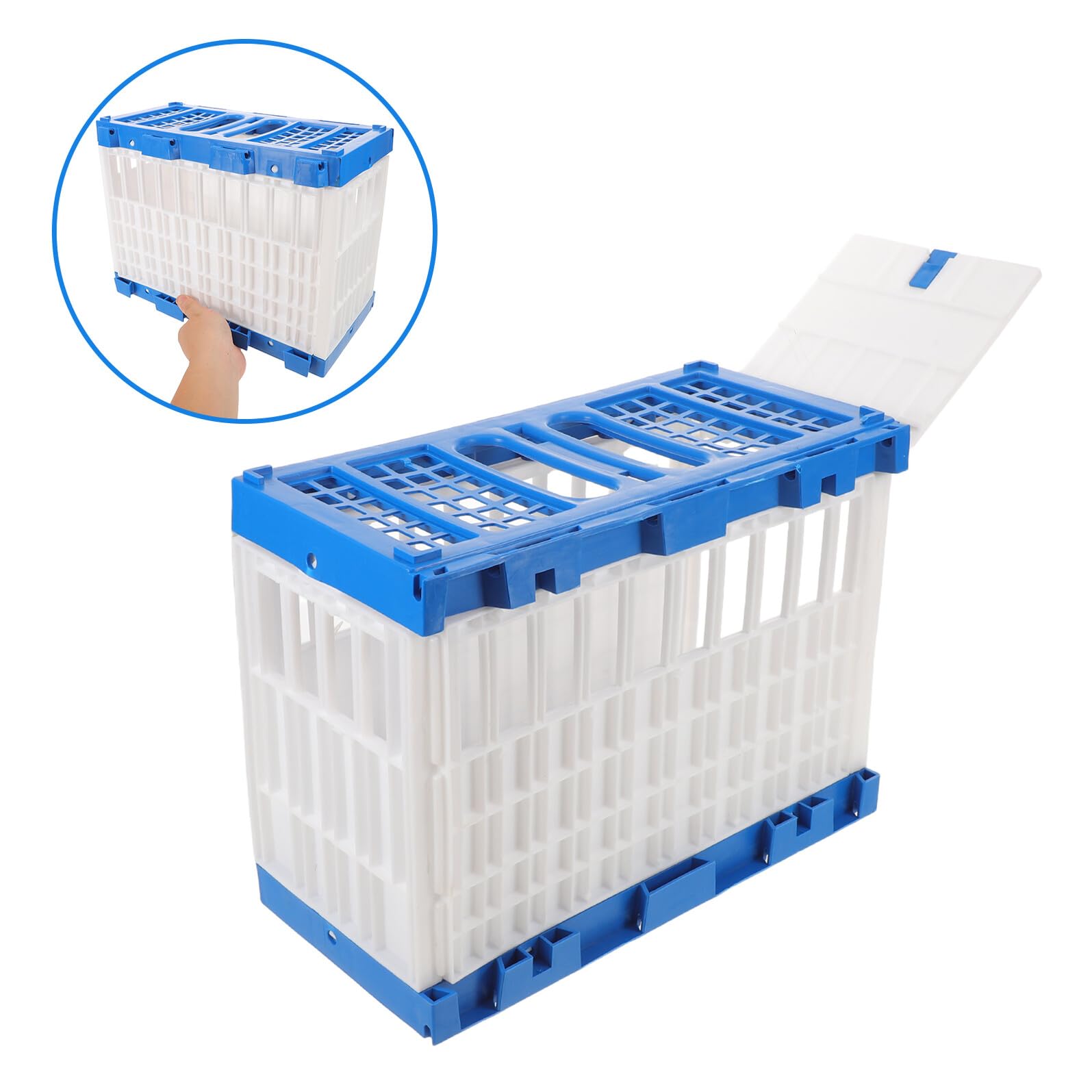 DECHOUS Gabbia per Piccioni Sdoppiabile in Plastica Trasportino Leggero per Piccioni da Corsa Cestino Resistente alle Intemperie per Visite Veterinarie e Addestramento