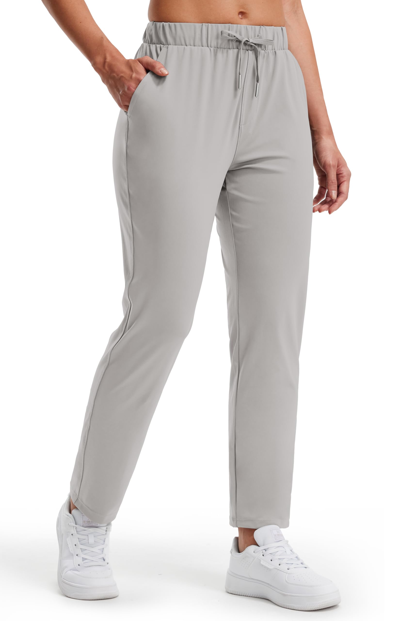 Libin Women's Joggers Pants 4-Way Stretch Golf Pants 7/8 Ankle Casual Dress Sweatpants Pockets for Yoga, Athletic, Lounge — view 15
