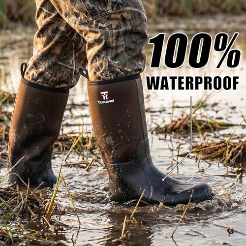 Image of Rubber Boots for Men,Waterproof Rain Boots with Steel Shank