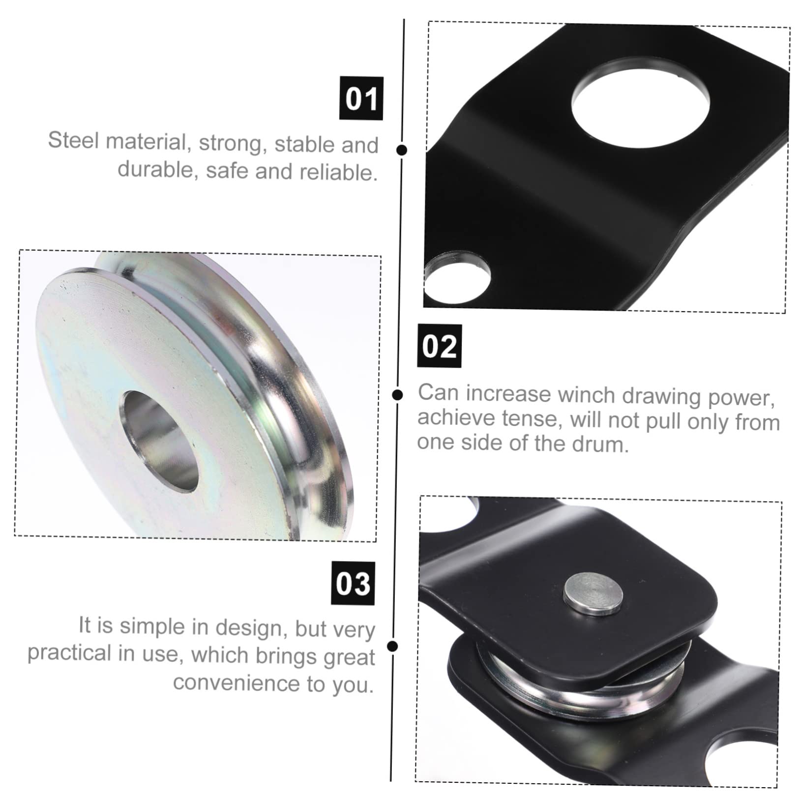 HEALEEP Block Towing Pulley Auto Self Rescues Pulley for for Emergency Vehicle and Overlanding Gear