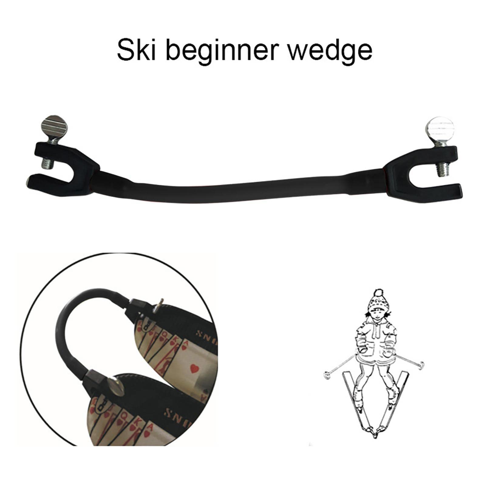 Ski Tip Connector | Draagbare ski-trainingshulp | Skipipwig voor wintersport | skitrainer voor beginners, kinderen en volwassenen | ski-uitrusting voor het verbeteren van ski en balans