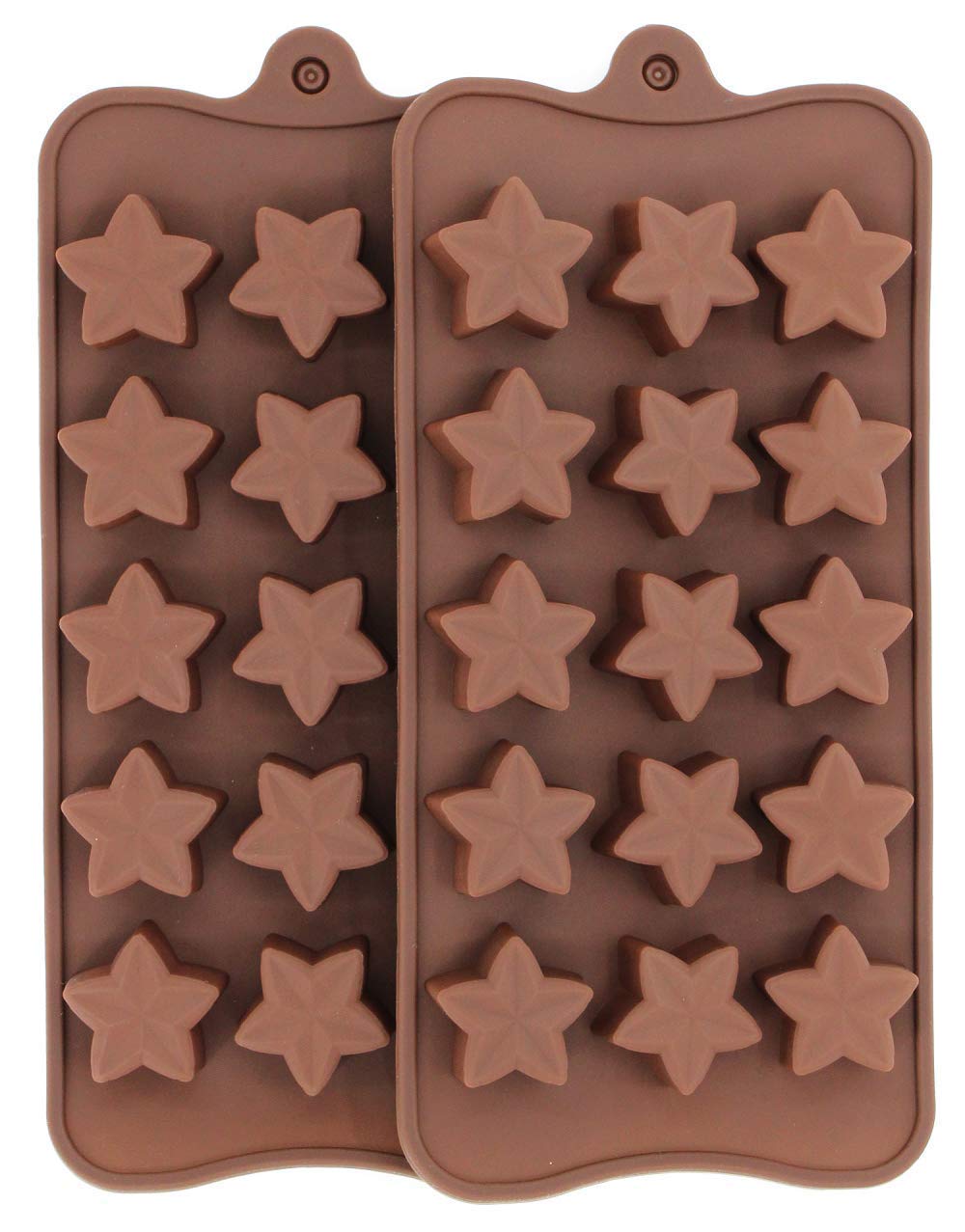 KRUPANIDHI Silicone Chocolate Molds Star Shapes Cookies Mould