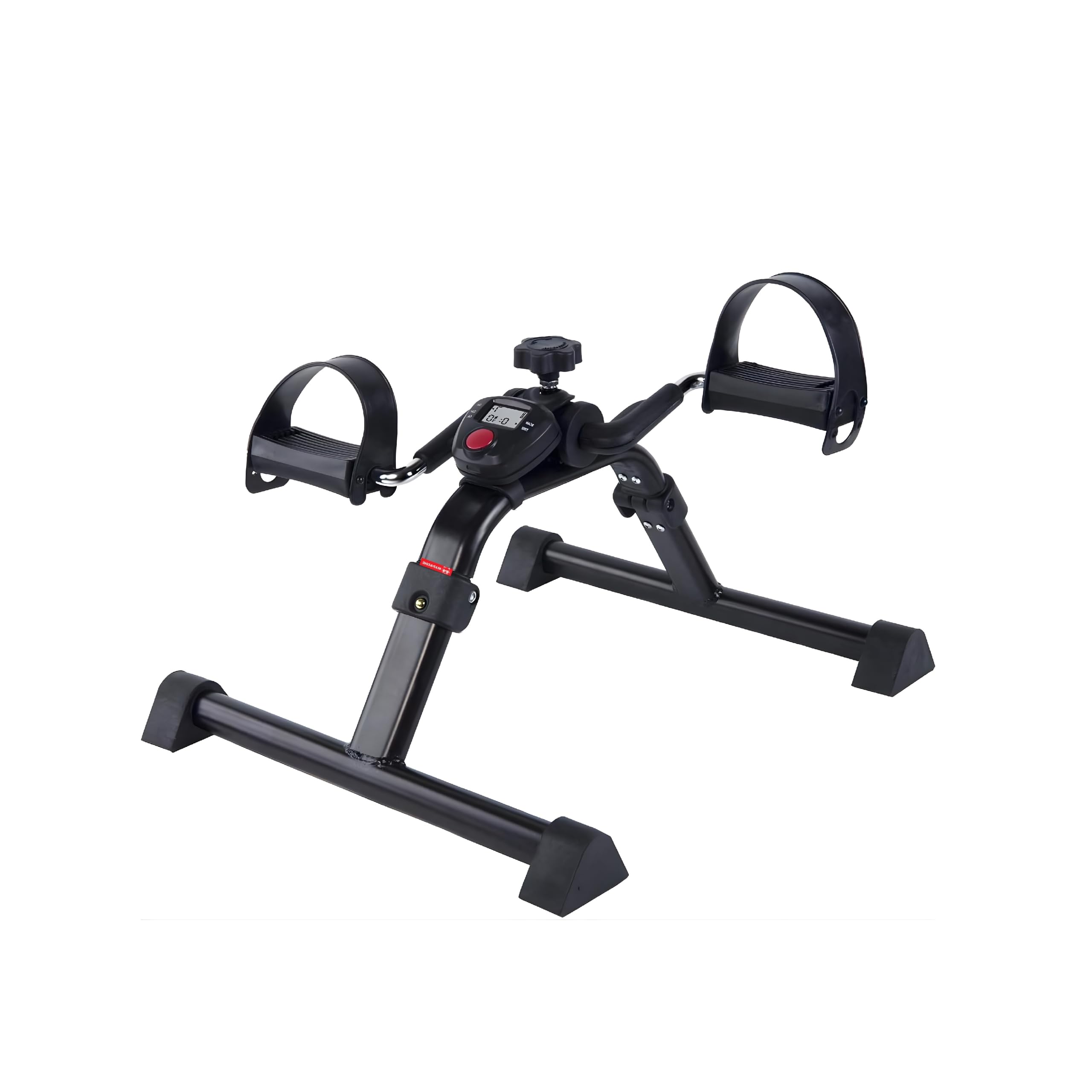 Mapache Black Fitness Mini Cycle Pedal Exerciser with Fixing Straps | Adjustable Resistance Levels and Digital Display | Compact & Portable Design-image-22