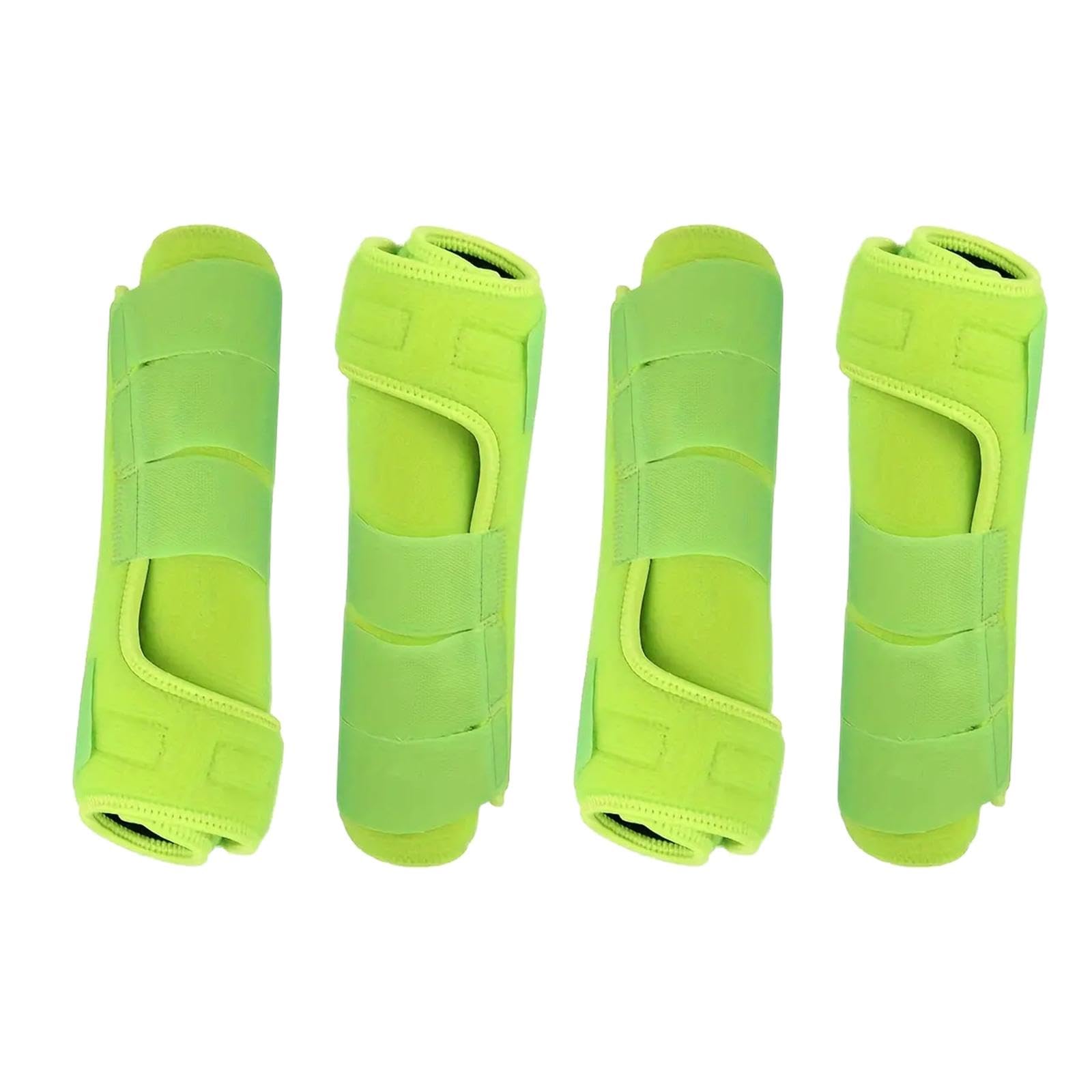 Amagogo Botas de Caballo, Protectores de piernas, Ajustables, cómodos, de Neopreno, Reutilizables, Transpirables, Equipo de piernas para Exteriores, 4 Uds, Verde Claro, L