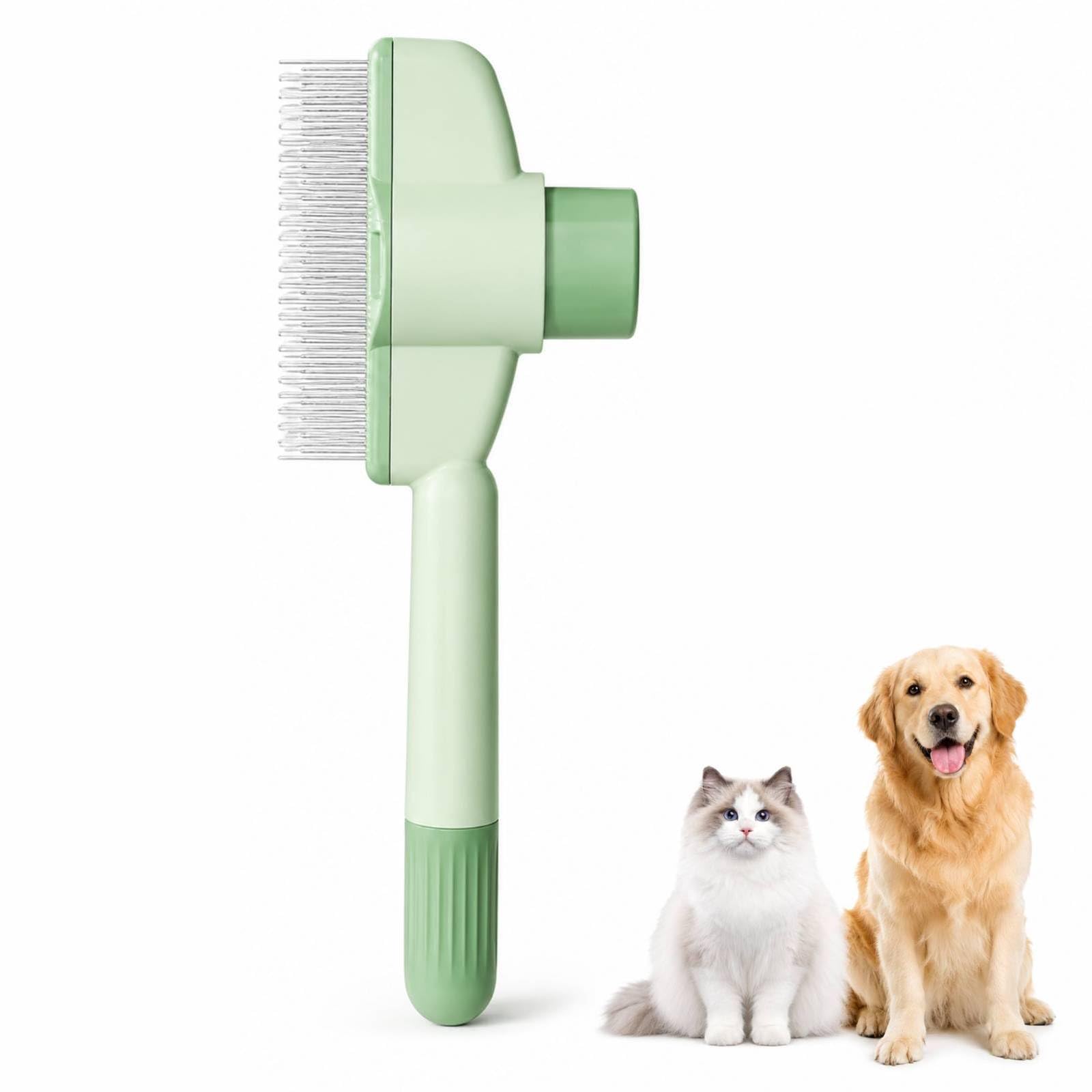 Pet Grooming Comb, Cat & Dog Comb, Rotatable Self-Cleaning Grooming Tool