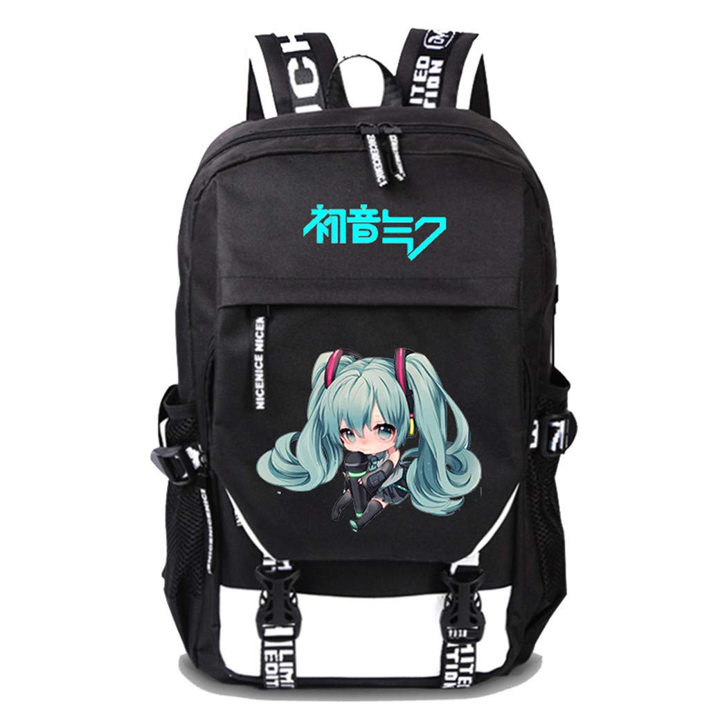 WANHONGYUE Backpack Laptop Rucksack Schoolbag for Children with USB Charging Port Black / 12