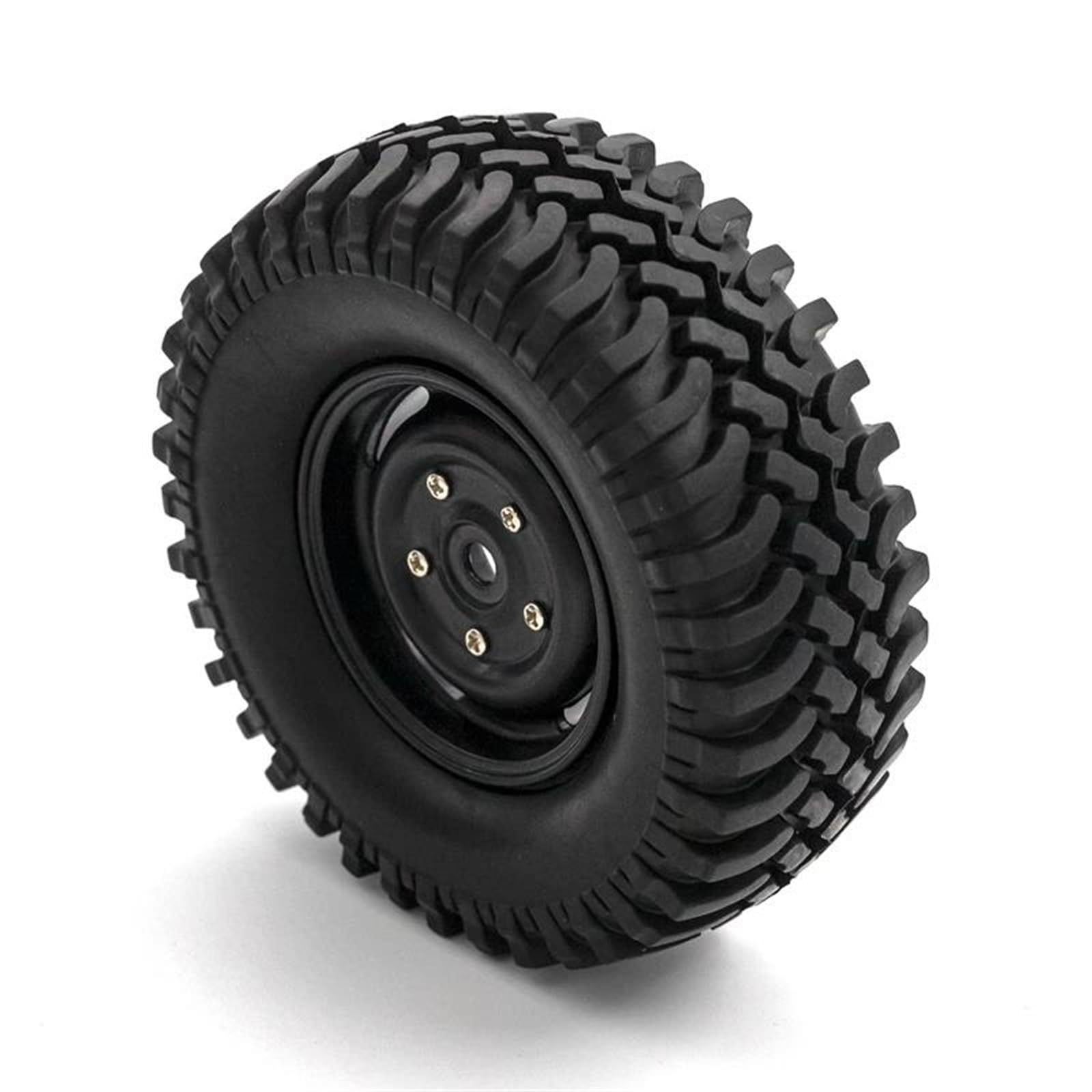 RC Pneus Jante Compatible avec TRX4 pour Axial SCX10 90046 SCX10 III AXI03007 Kit 4 Pièces 110 * 37mm 1.9 Pouces Jante Et Pneus 1/10 RC Voiture sur Chenilles