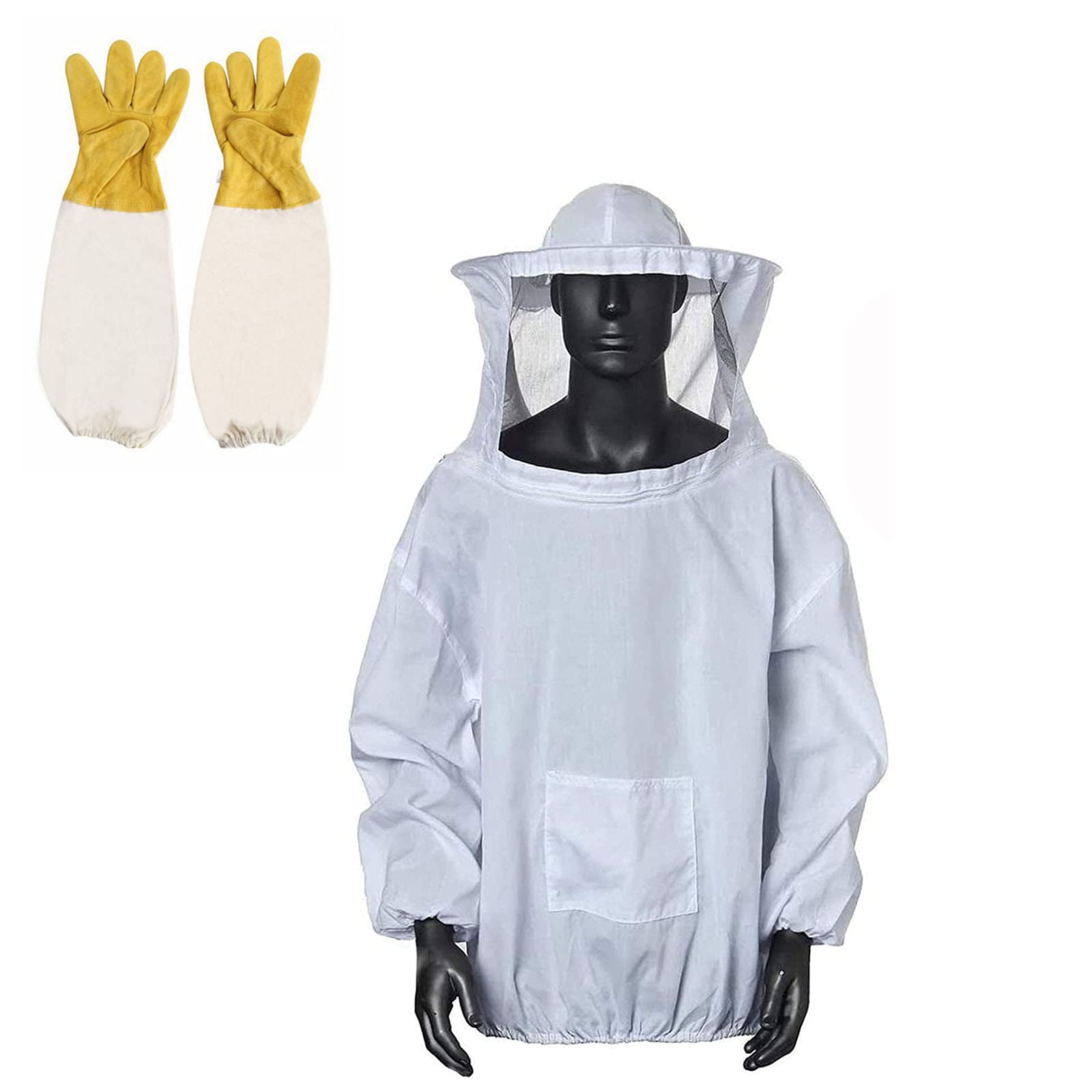Bijenteelt Overall Voor  Xxl  Hele Lichaam Hooded Kleding Met Sluier Imker Beschermende Jas Katoenen Bijenteelt Pak Met Capuchon Anti Wesp Apparatuur