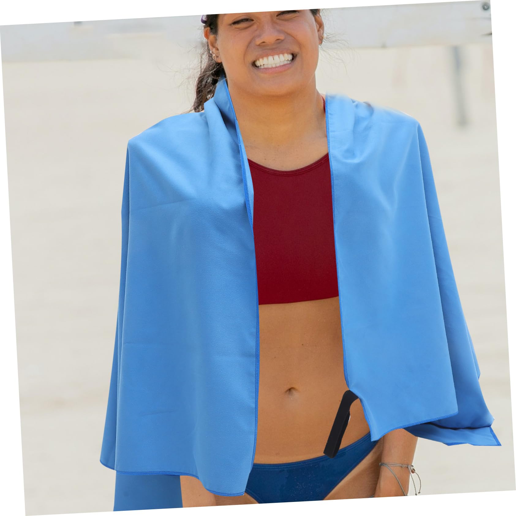ULTECHNOVO 3 Pezzi Asciugamano Microfibra da Spiaggia e Palestra Asciugatura e Assorbente Telo Mare da Viaggio Multifunzionale per Piscina e Sport Acquatici Blu