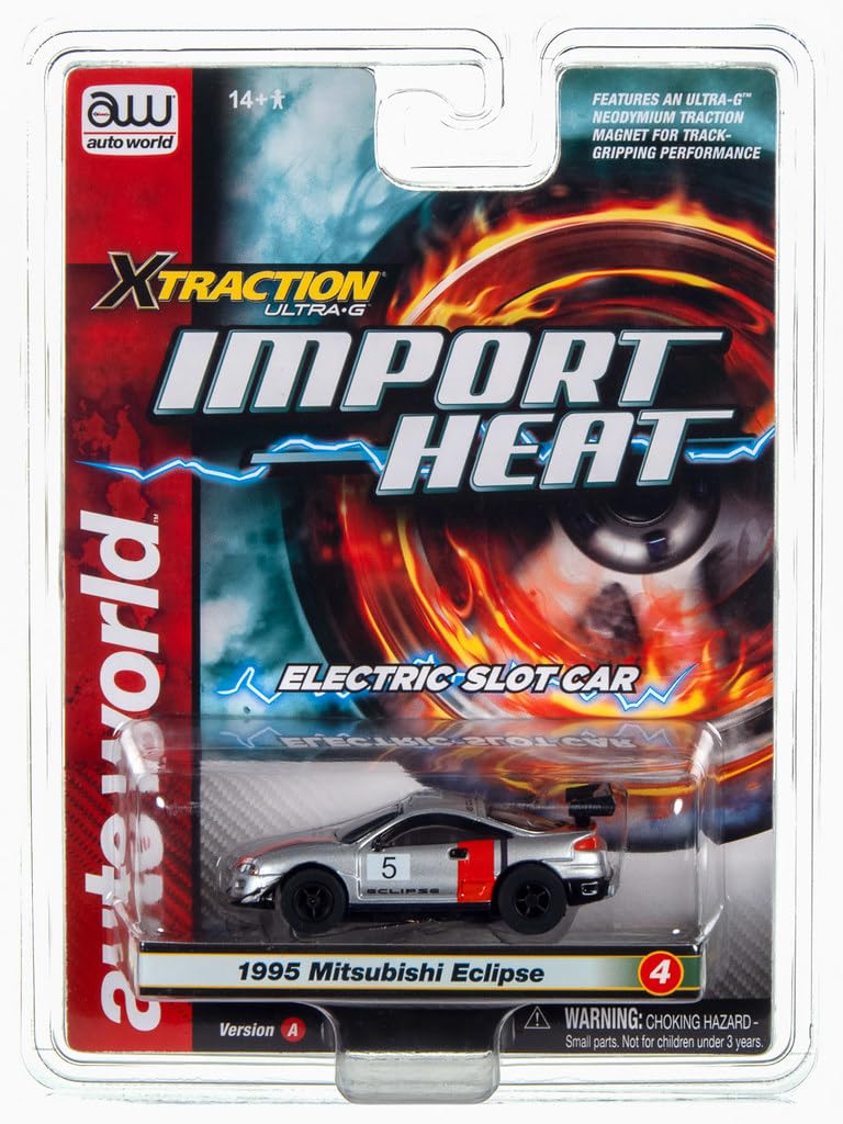 AUTO World Xtraction Import Heat SC391 Slot Car 1995 Mitsubishi Eclipse SR A