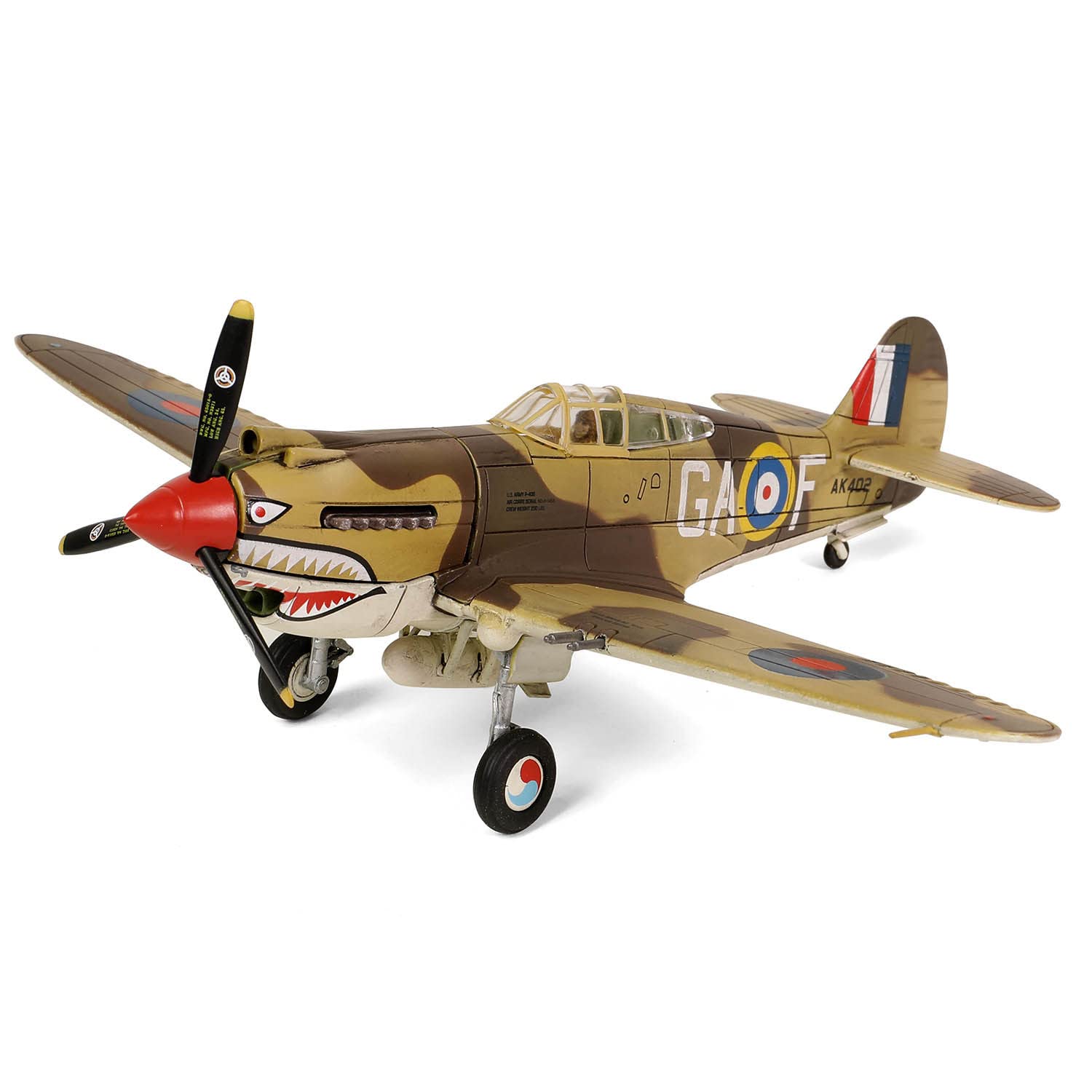 Forces of Valor 1:72 US Curtiss P-40B Tomahawk MK.IB RAF – model stojący, modelarstwo, model dioramy, model wojskowy, model samolotu wojskowego