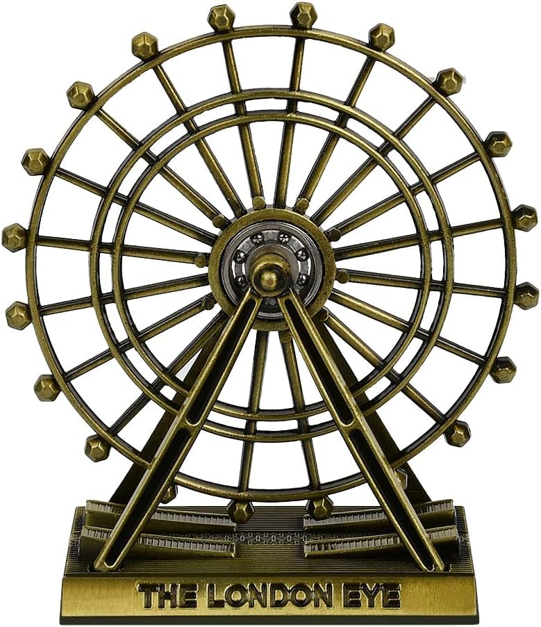 ART FLAUNTS London Eye Rotatable Ferris Wheel Souvenirs Metal Miniature Statue Study Table Office Table Decorative Showpiece