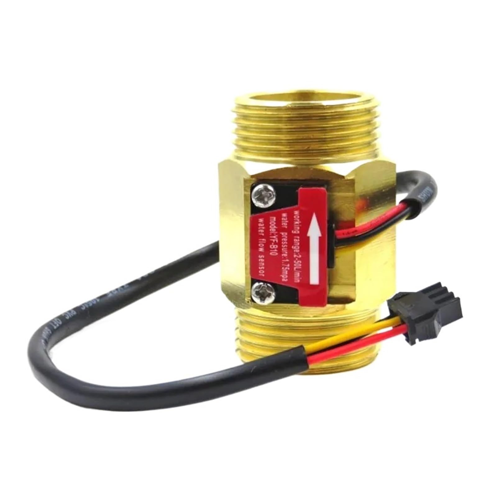 Flow Sensor Meter Digital Pipeline Water Flow Water Flow Sensor 0.5 Inch DC 5-15V Water Flow Sensor Sensor Switch Flow Meter DN25 Brass Water Meter Industrial Flow Meter