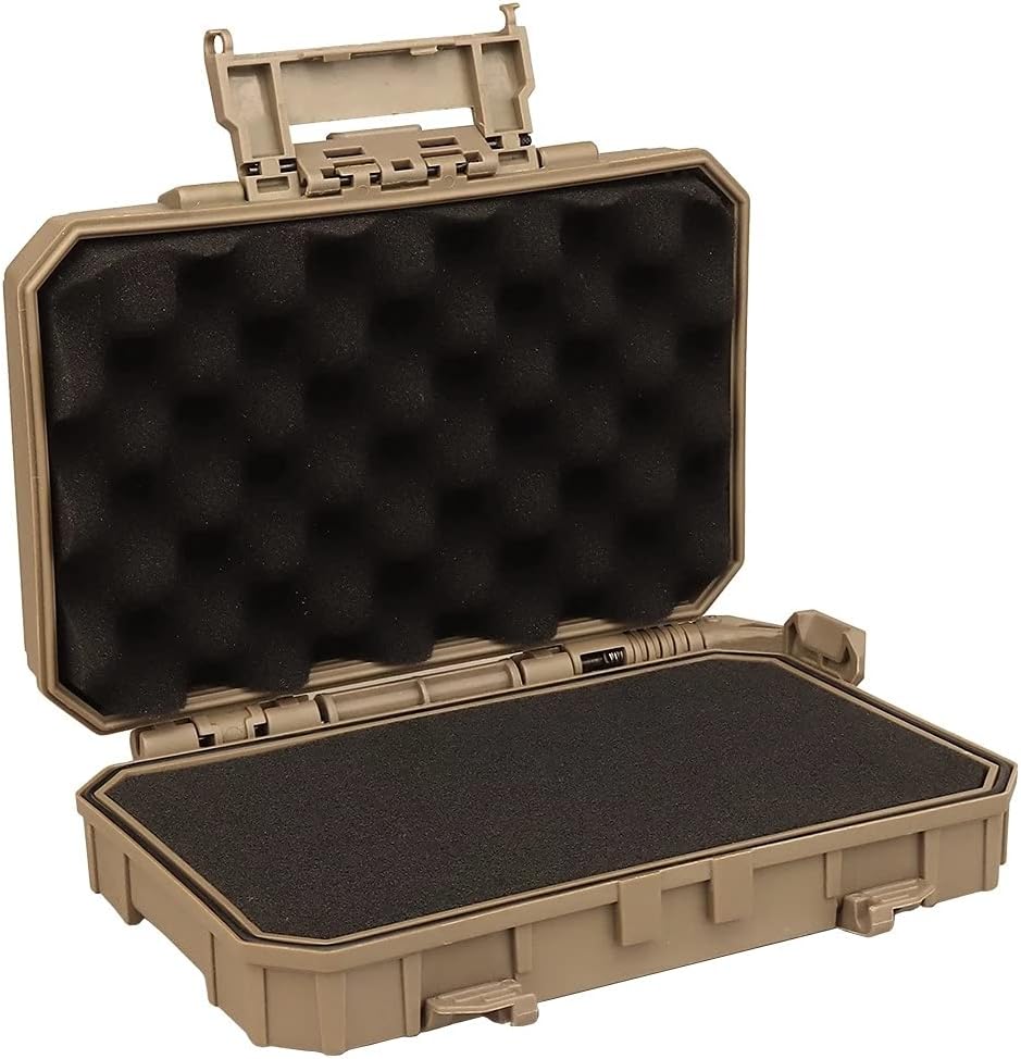 Tactical Gun Protective Case Military Pistol Case Bag Waterproof Hard Shell Tool Storage Box Molle System Paintball Accessories