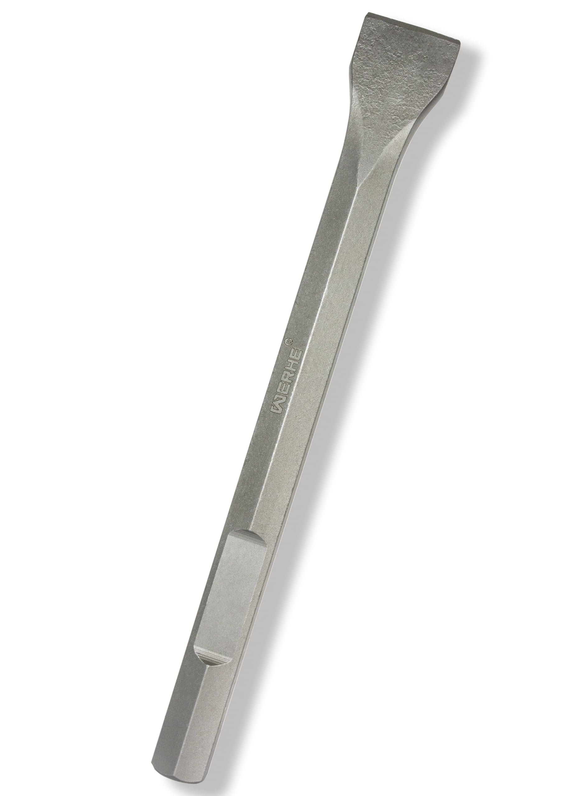 WERHE ® Professional HEX28 spade Chisel 50 x 400 mm Hexagonal Holder 28 mm for Demolition Hammer Flat spade Chisel Chisel