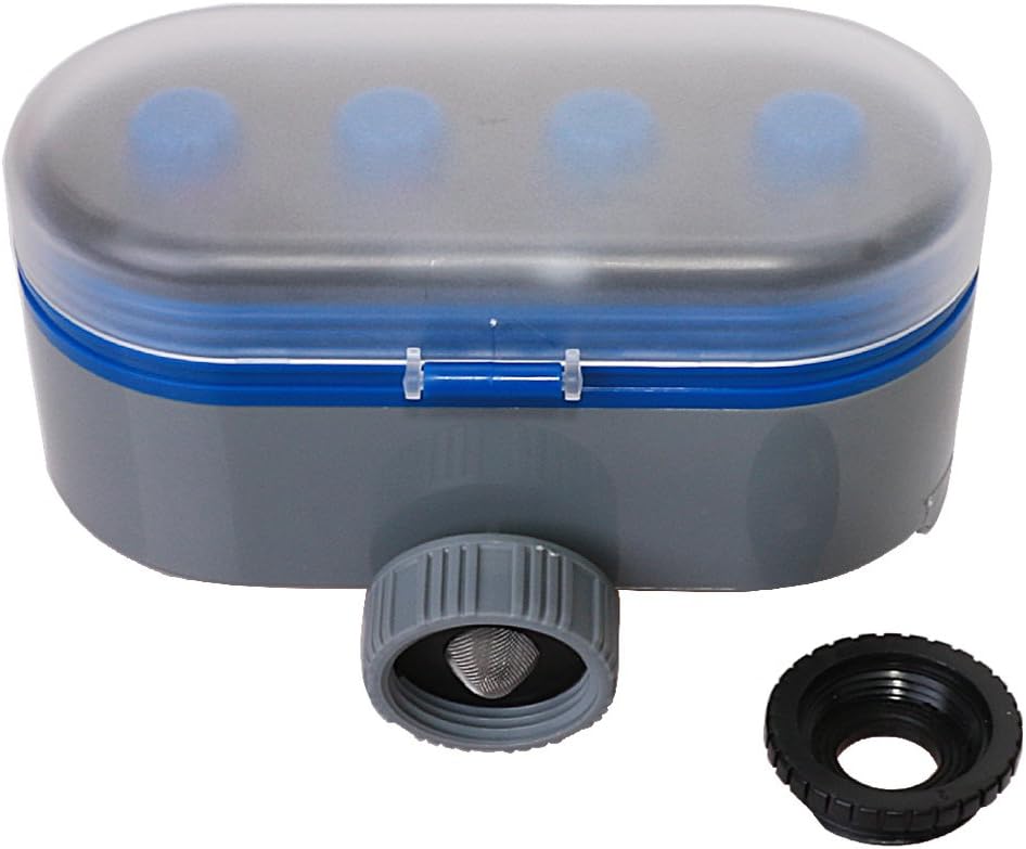 Yardeen Watering Hose Sprinkler Timer Garden Irrigation System Controller Electronic Water Timer with Two Outlets Color Blue