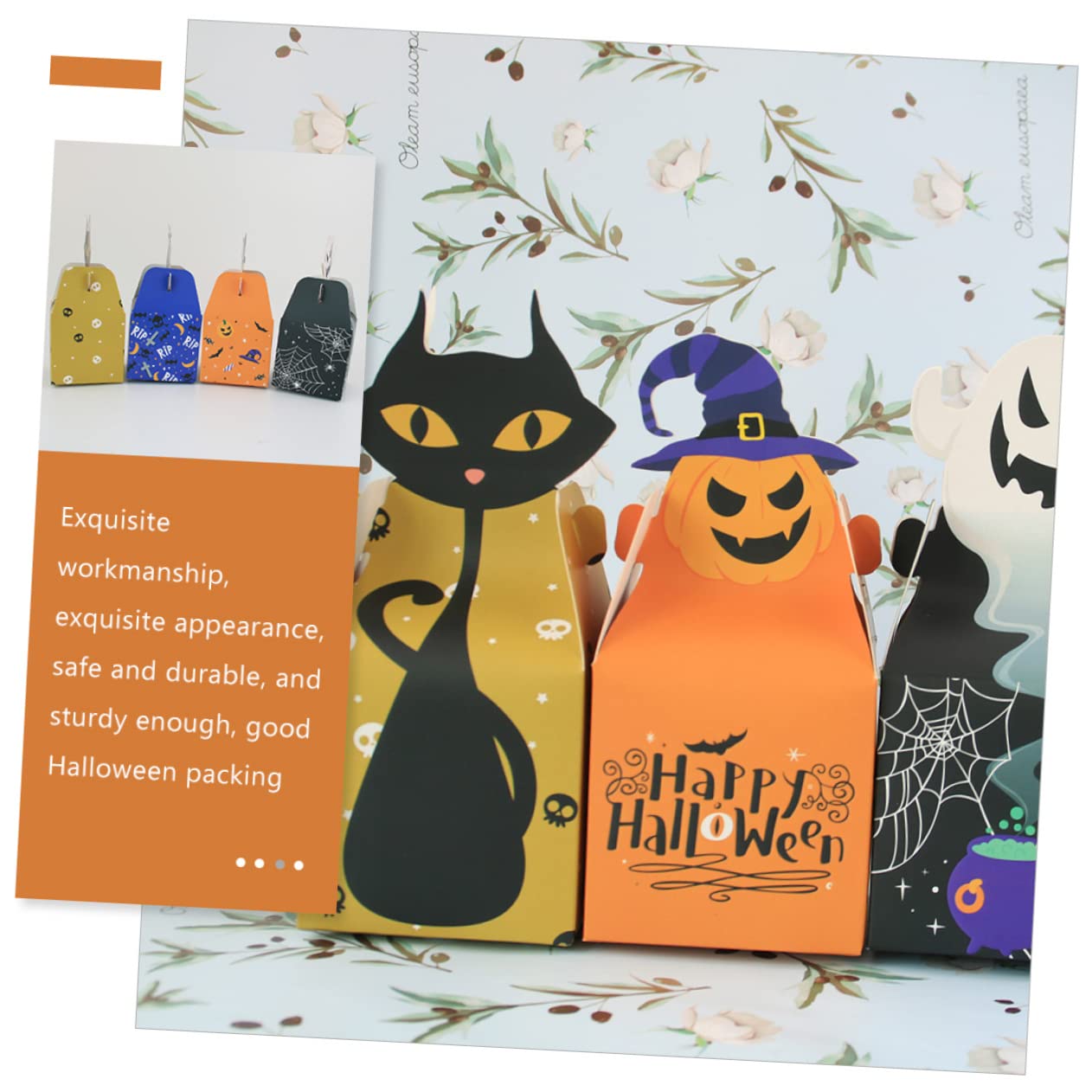 PRETYZOOM 5 Sätze Halloween-süßigkeiten-box Halloween-partygeschenke Halloween Party Dekoration Halloween Behälter Für Süßigkeiten Halloween Mitbringsel Lustige Bonbonhalter 12 Stück * 5