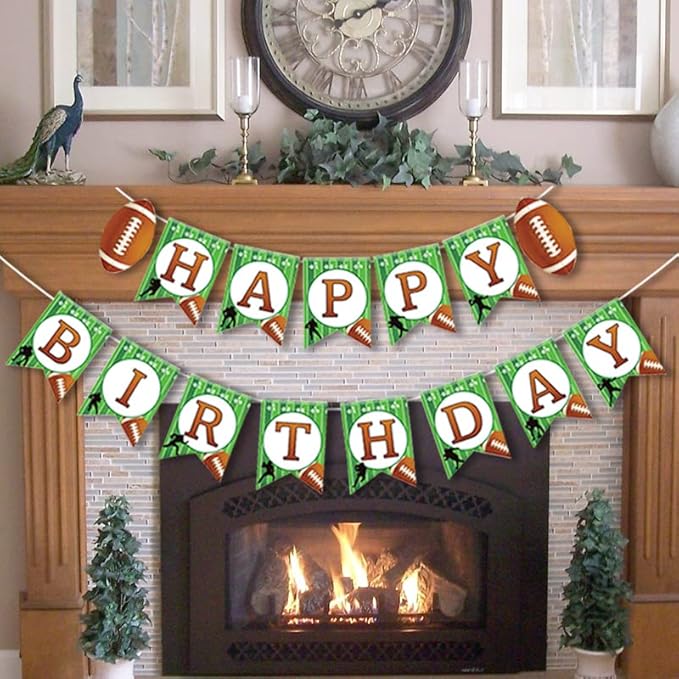 Football Party Decorations Football Happy Birthday Banner